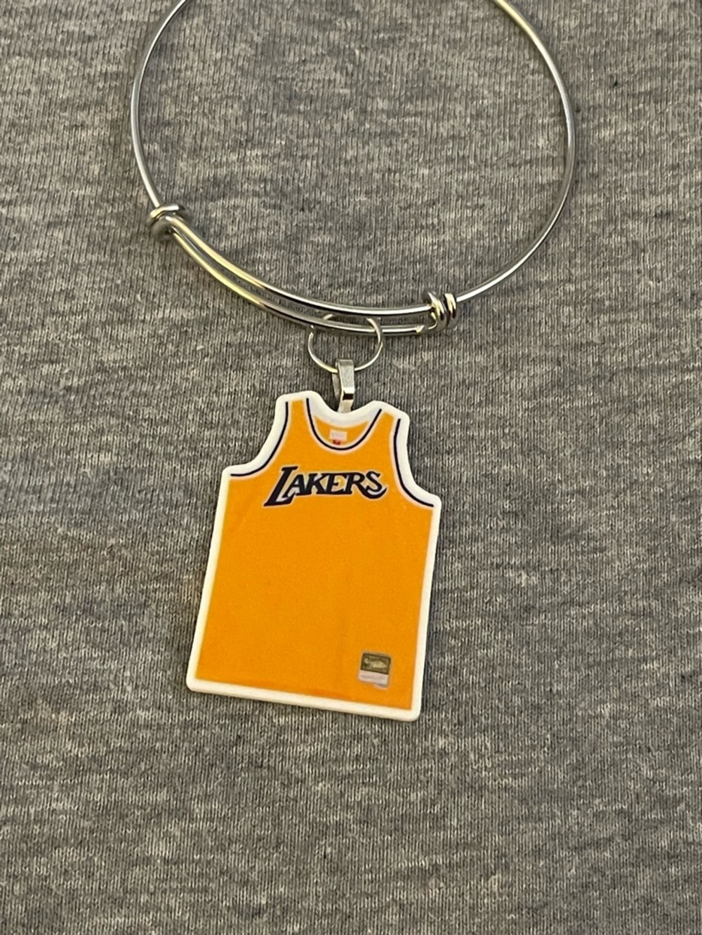 Los Angeles Lakers Yellow Jersey Charm Bracelet